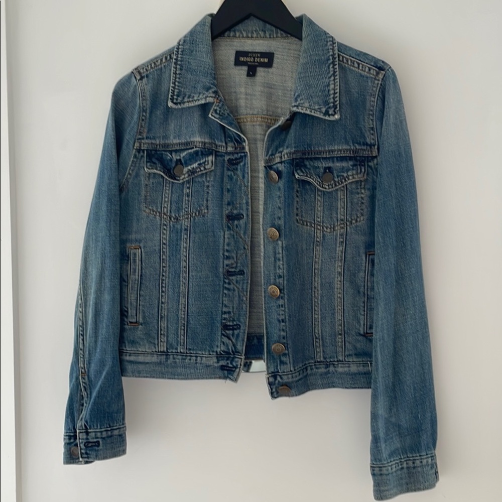 Indigo Blue Women's Denim Jacket J crew Sz small